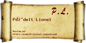 Pádelt Lionel névjegykártya